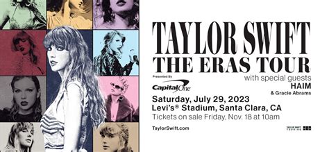 Capital one eras tour - Jun 15, 2023 · The Capital One Cardholder Taylor Swift Eras Tour presale has ended. Editor's Note: The Capital One Cardholder Presale has been rescheduled to Wednesday, Nov. 16, 2022 at 2 p.m. local venue time. 